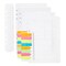A5 Binder Inserts with Dotted Paper, Lined Paper, Zip Envelope, 3-Pocket Bag, 320 Note Flag Tabs, Ruler Marker for 6-Ring Notebook